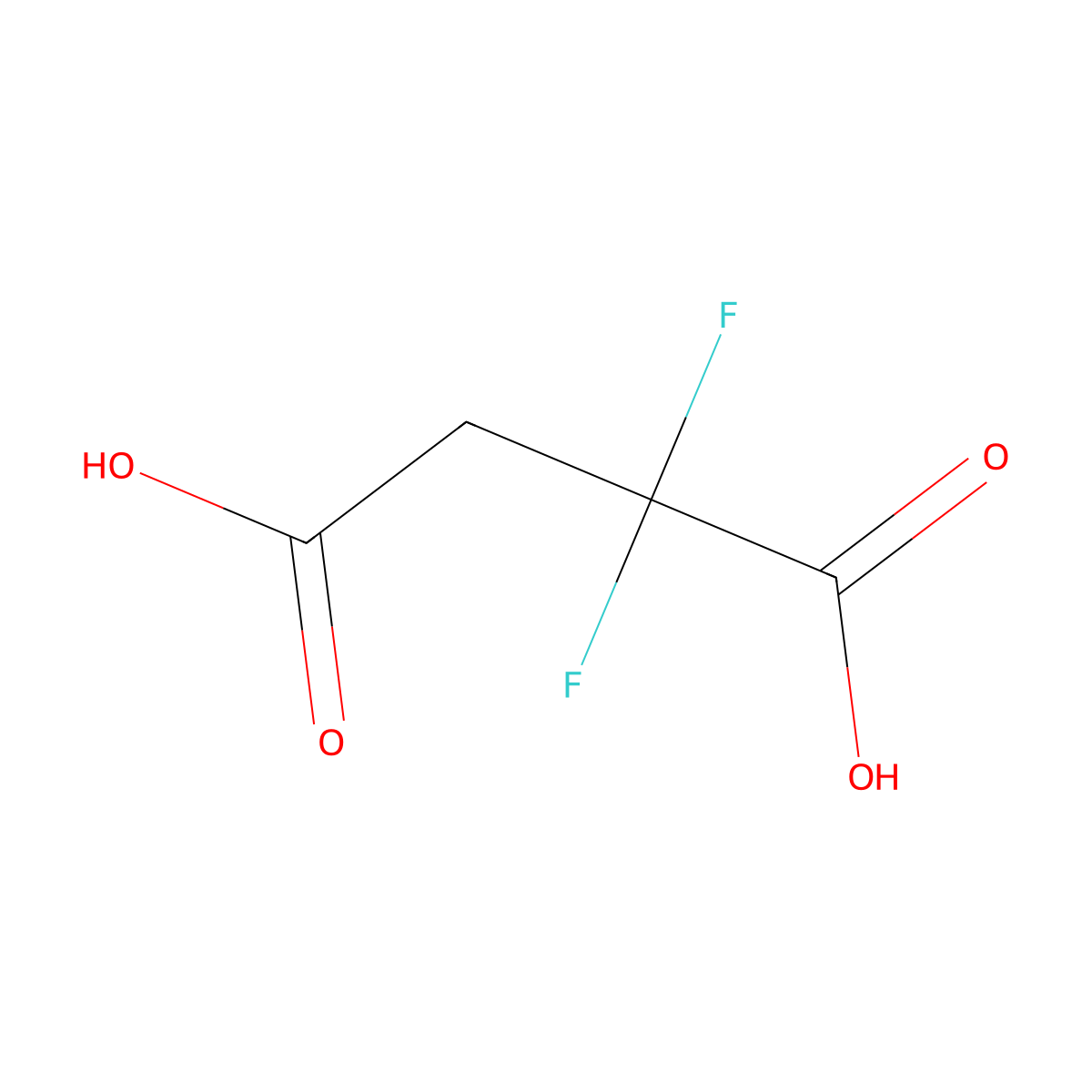2,2-Difluorosuccinic acid molecular structure, CAS 665-31-6
