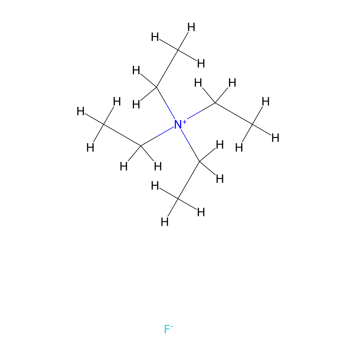 Ethanaminium, N,N,N-triethyl-, fluoride (1:1) molecular structure, CAS 665-46-3