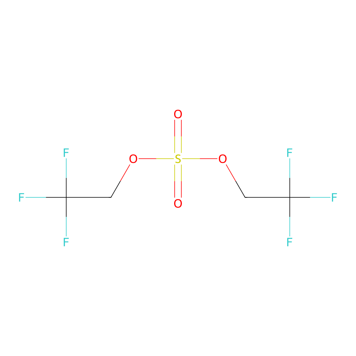 Bis(2,2,2-trifluoroethyl) sulfate molecular structure, CAS 665-97-4