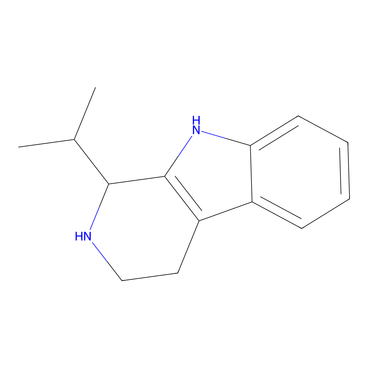 1-(Propan-2-yl)-2,3,4,9-tetrahydro-1H-beta-carboline molecular structure, CAS 6650-04-0