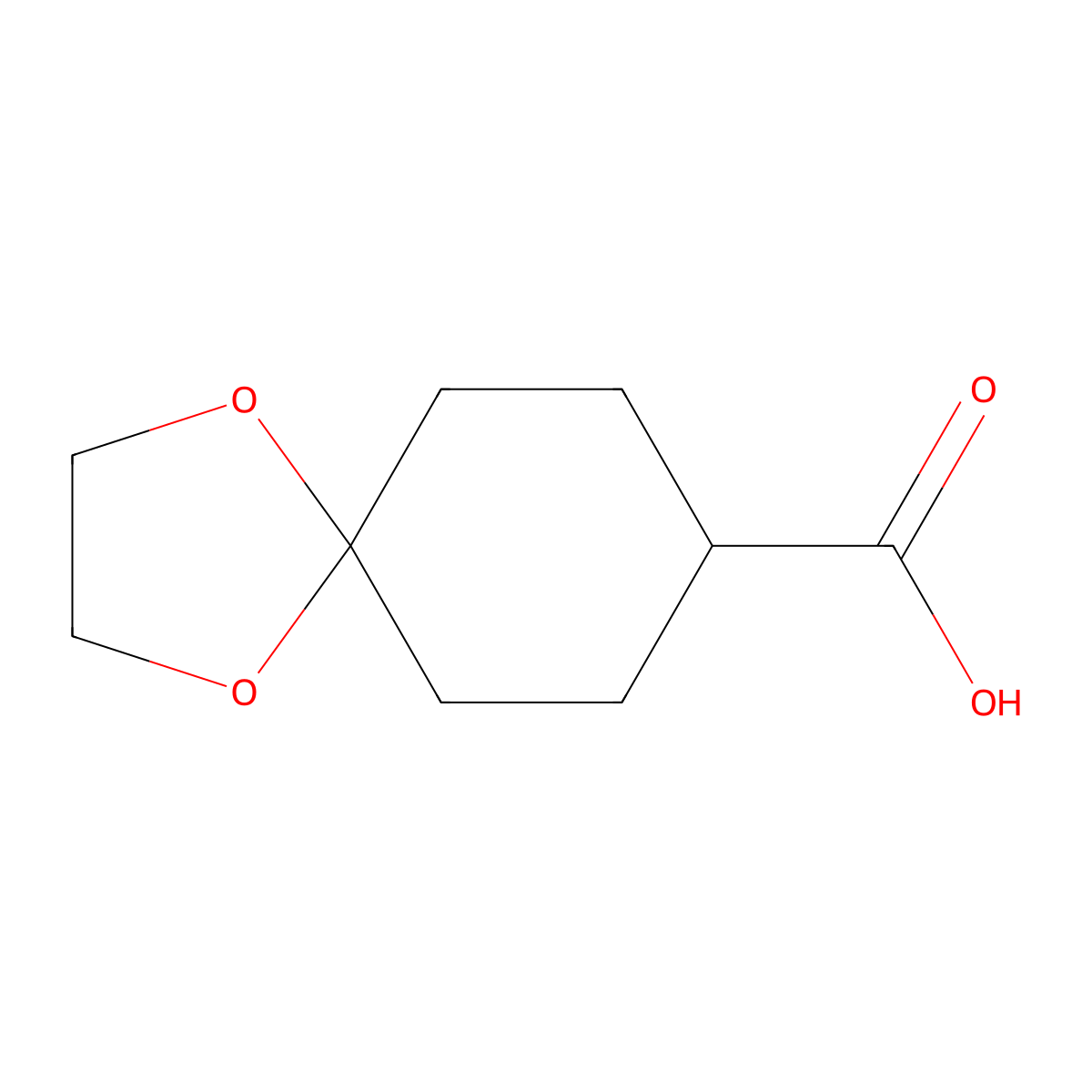 1,4-Dioxaspiro[4.5]decane-8-carboxylic acid molecular structure, CAS 66500-55-8