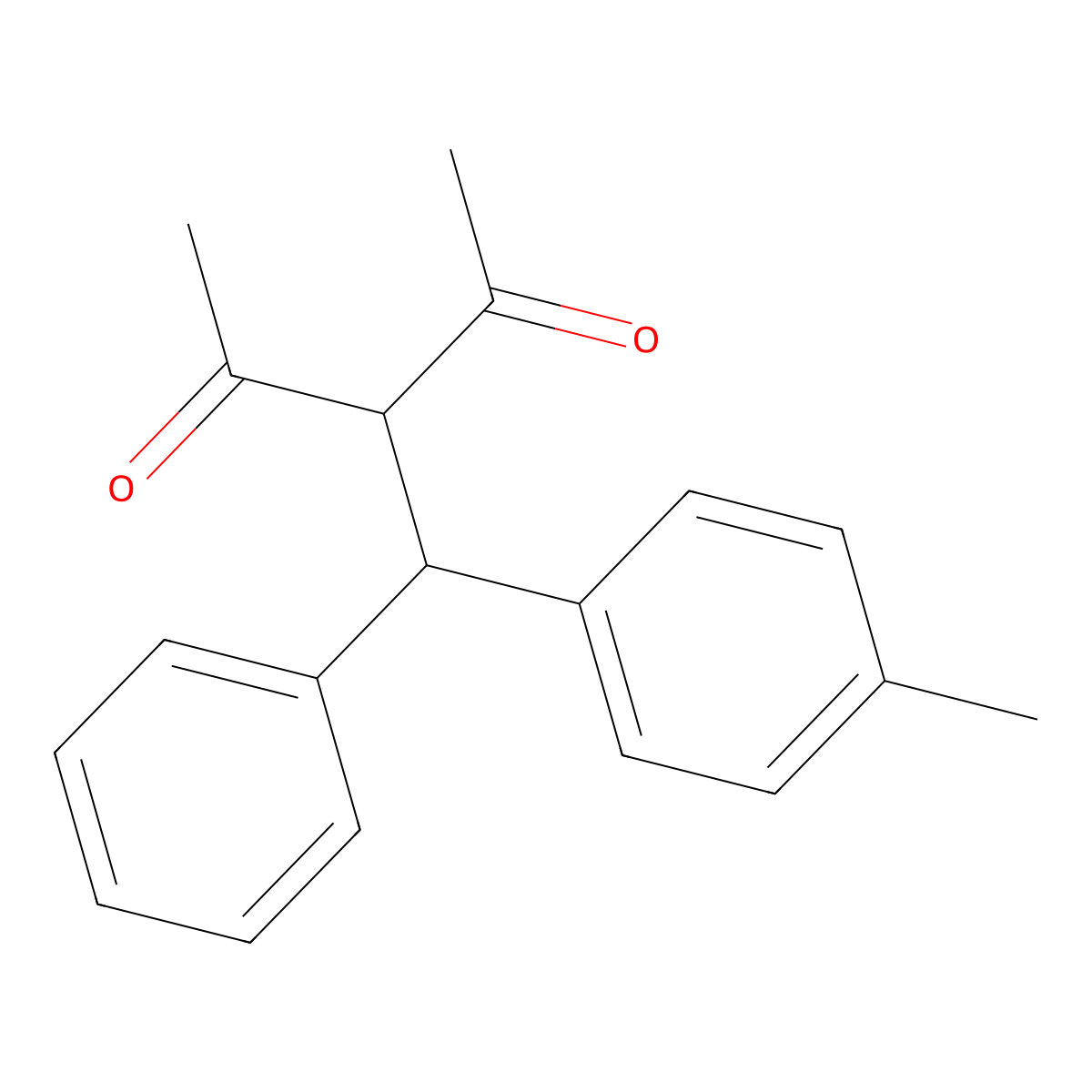 3-[(4-Methylphenyl)(phenyl)methyl]-2,4-pentanedione molecular structure, CAS 665002-70-0