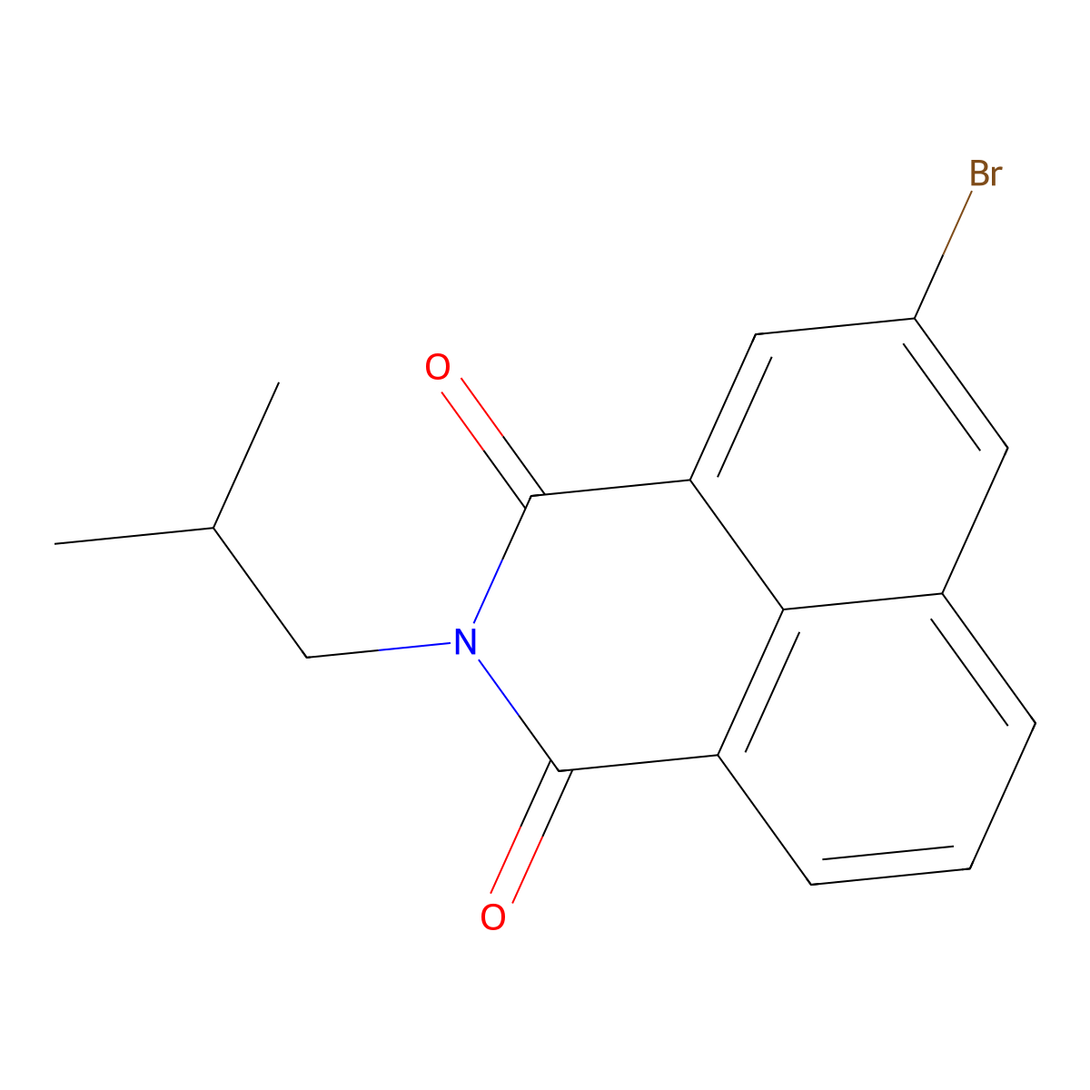 5-Bromo-2-(2-methylpropyl)benzo[de]isoquinoline-1,3-dione molecular structure, CAS 665002-93-7