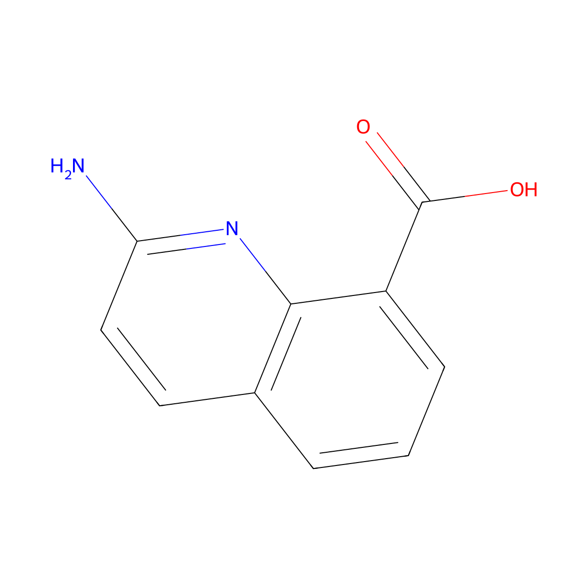 2-Aminoquinoline-8-carboxylic acid molecular structure, CAS 665010-47-9