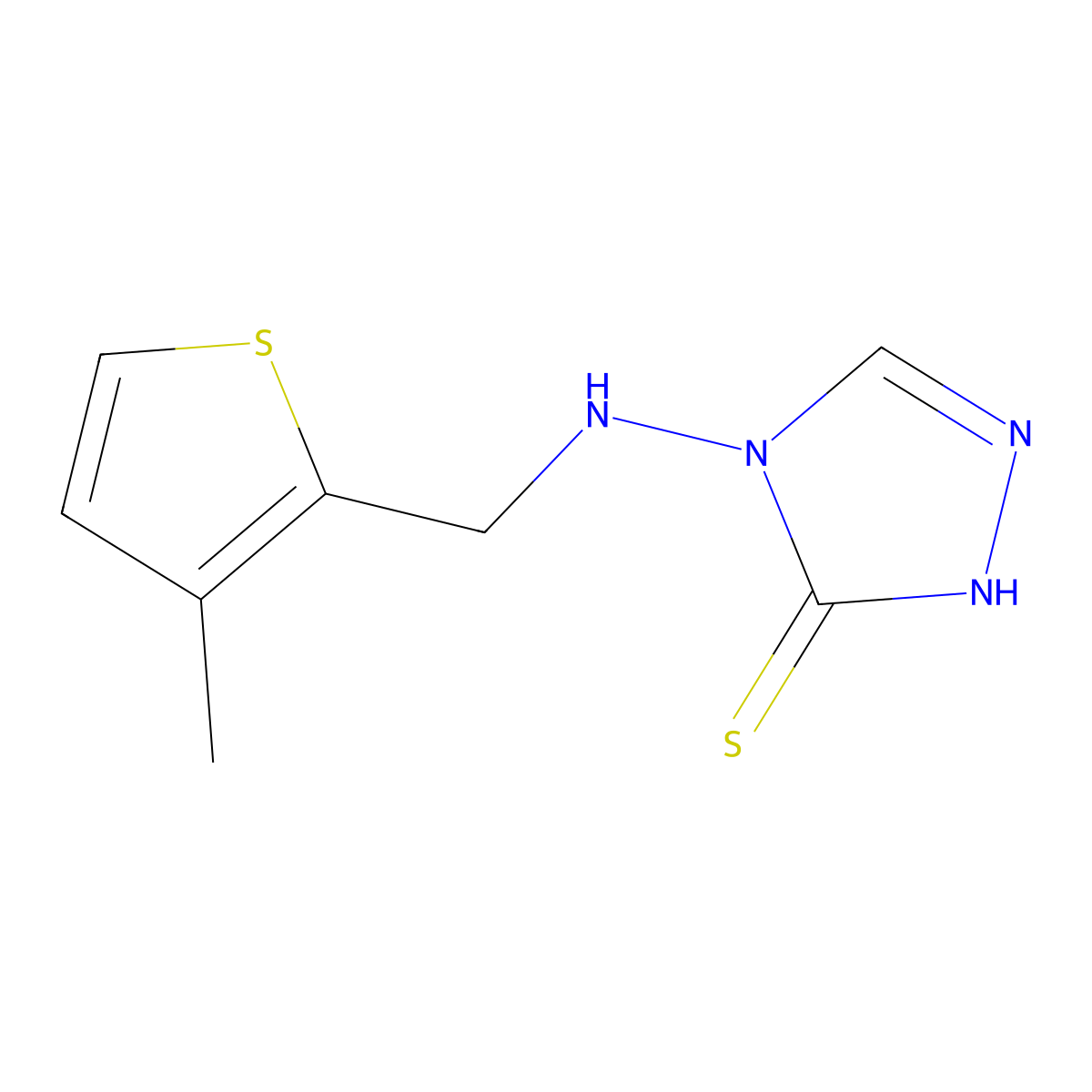 4-{[(3-methylthiophen-2-yl)methyl]amino}-4H-1,2,4-triazole-3-thiol molecular structure, CAS 665013-70-7