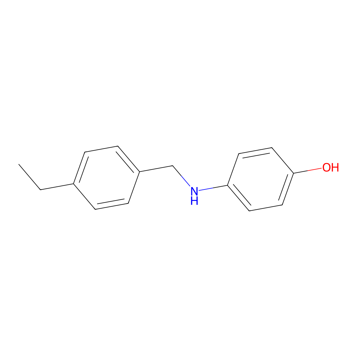 4-[(4-Ethylbenzyl)amino]phenol molecular structure, CAS 665014-55-1