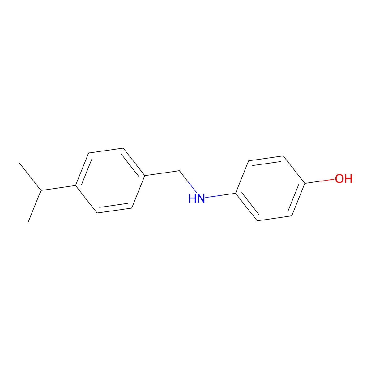 4-((4-Isopropylbenzyl)amino)phenol molecular structure, CAS 665014-72-2