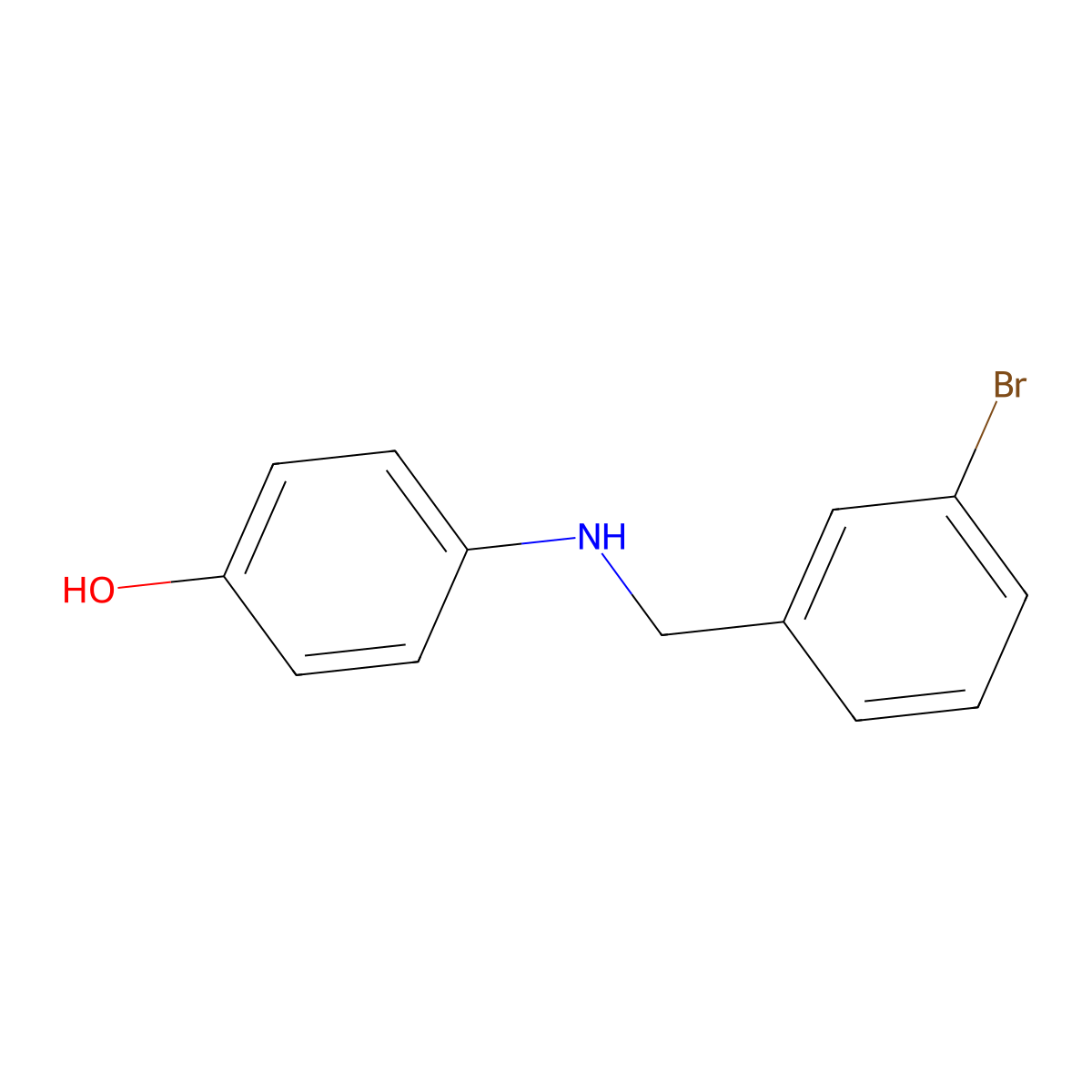 4-[(3-Bromobenzyl)amino]phenol molecular structure, CAS 665014-73-3