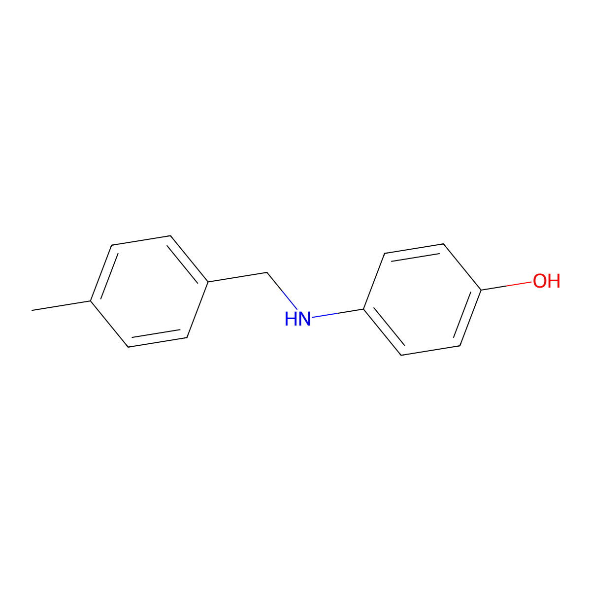 4-[(4-Methylbenzyl)amino]phenol molecular structure, CAS 665015-08-7