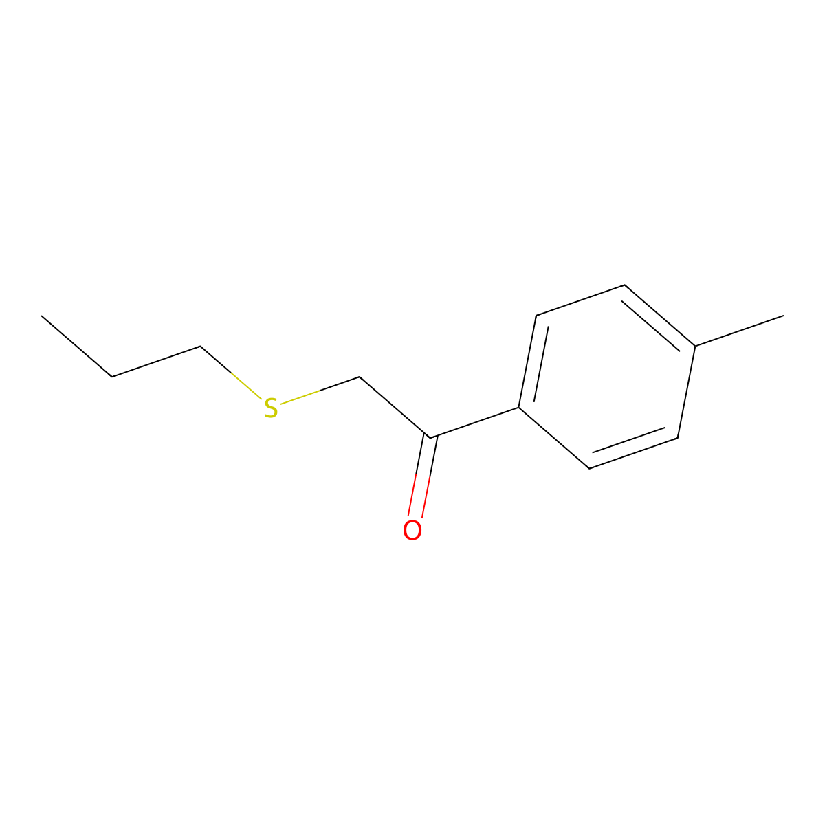 2-(Propylthio)-1-(p-tolyl)ethan-1-one molecular structure, CAS 66502-12-3
