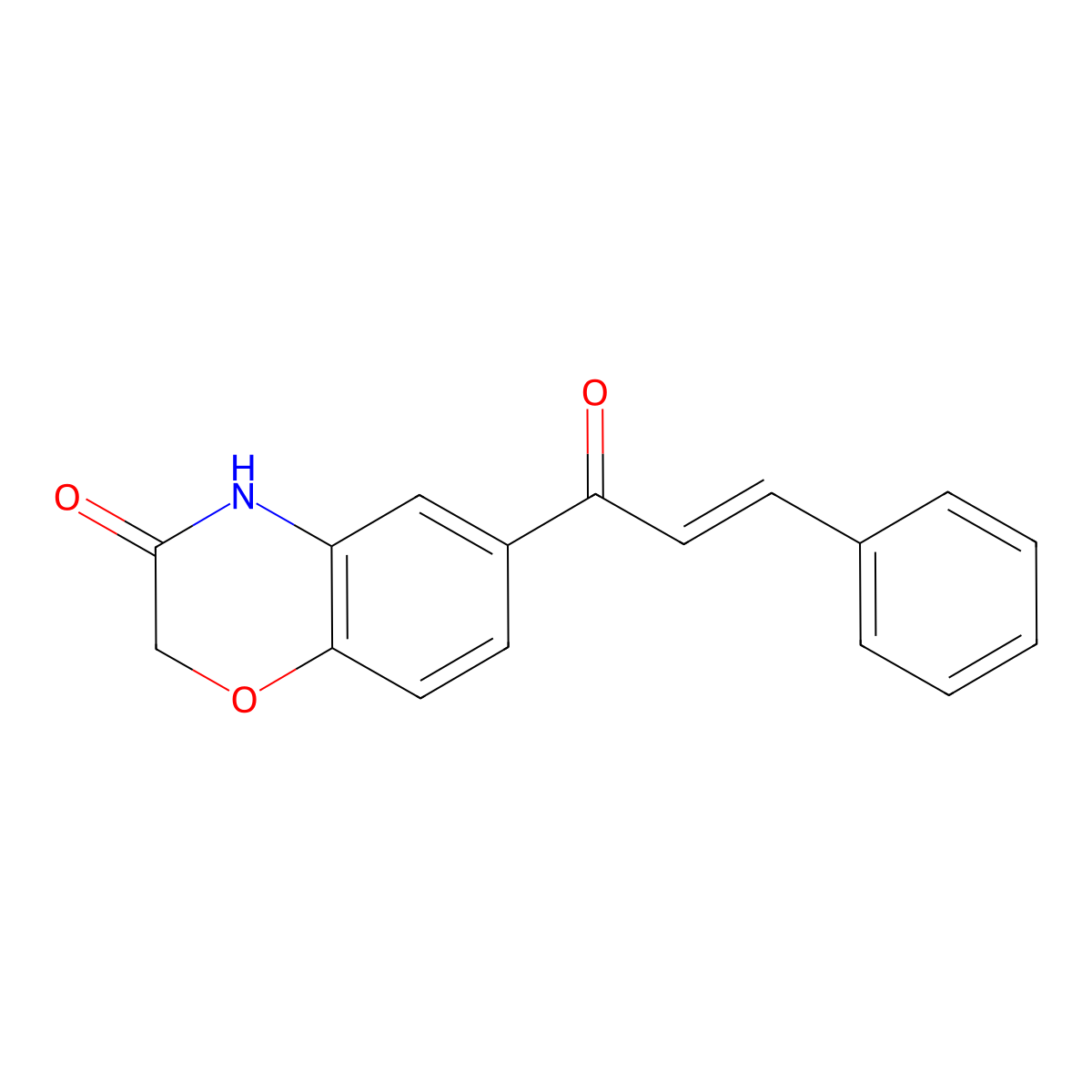 6-(3-phenylprop-2-enoyl)-3,4-dihydro-2H-1,4-benzoxazin-3-one molecular structure, CAS 665021-94-3