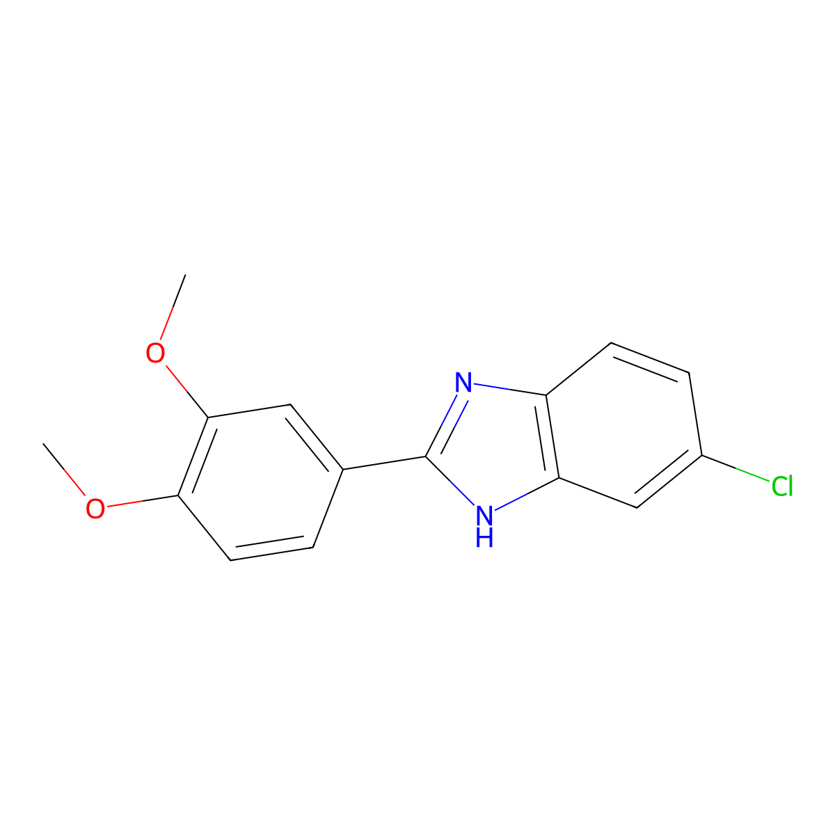 5-chloro-2-(3,4-dimethoxyphenyl)-1H-benzimidazole molecular structure, CAS 665023-60-9