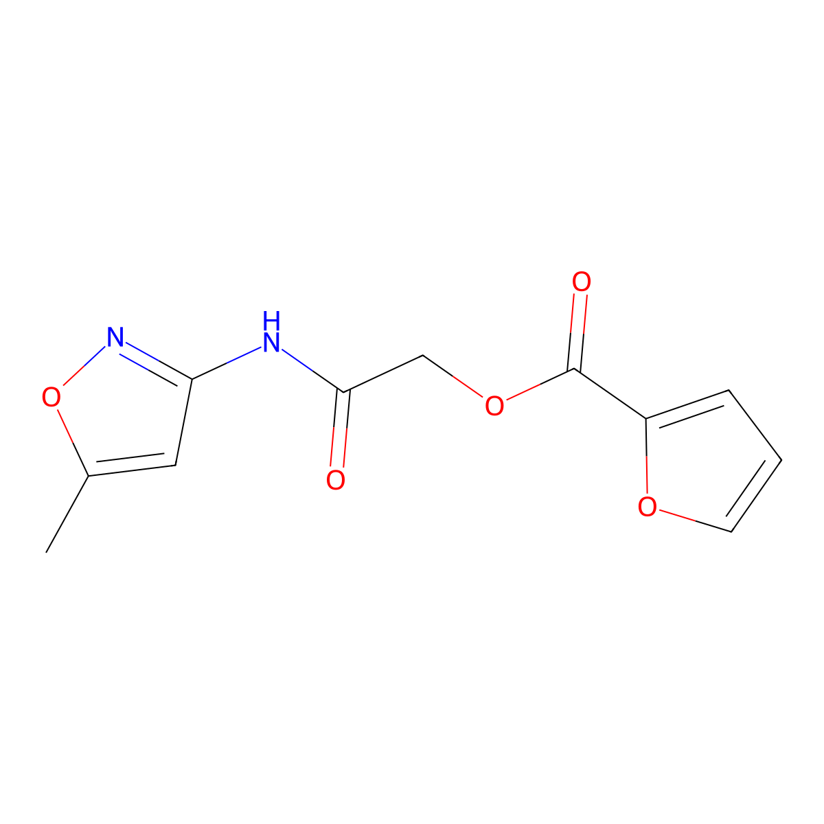 2-[(5-Methylisoxazol-3-yl)amino]-2-oxoethyl 2-furoate molecular structure, CAS 665024-66-8
