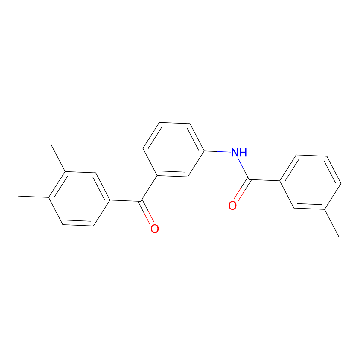 N-[3-(3,4-dimethylbenzoyl)phenyl]-3-methylbenzamide molecular structure, CAS 665025-36-5