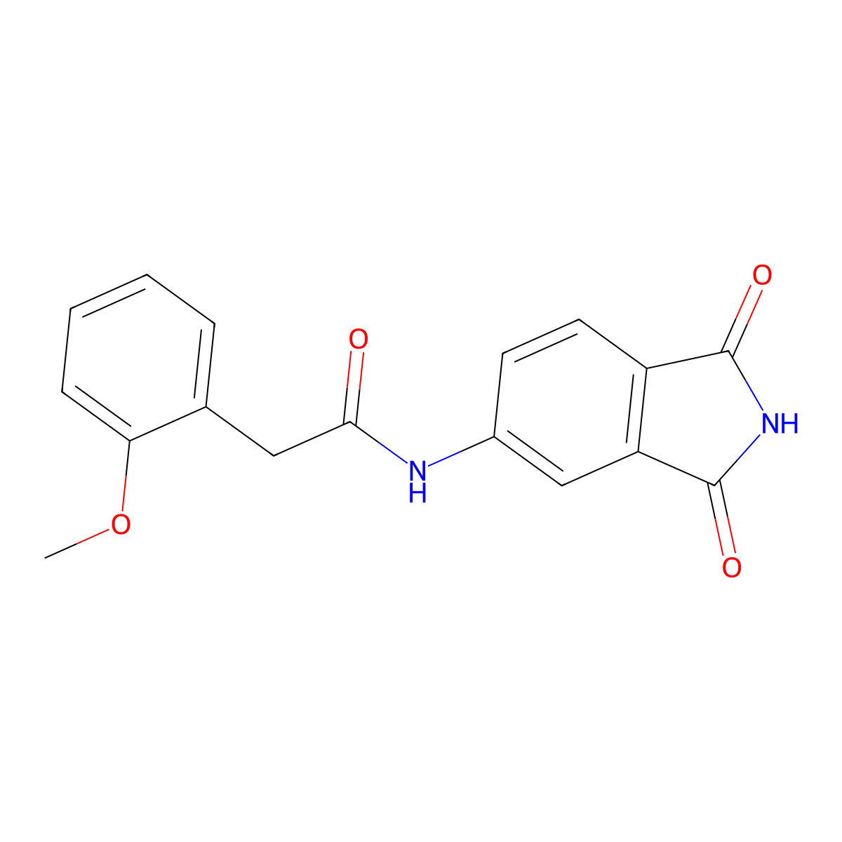 N-(1,3-dioxo-2,3-dihydro-1H-isoindol-5-yl)-2-(2-methoxyphenyl)acetamide molecular structure, CAS 665025-61-6