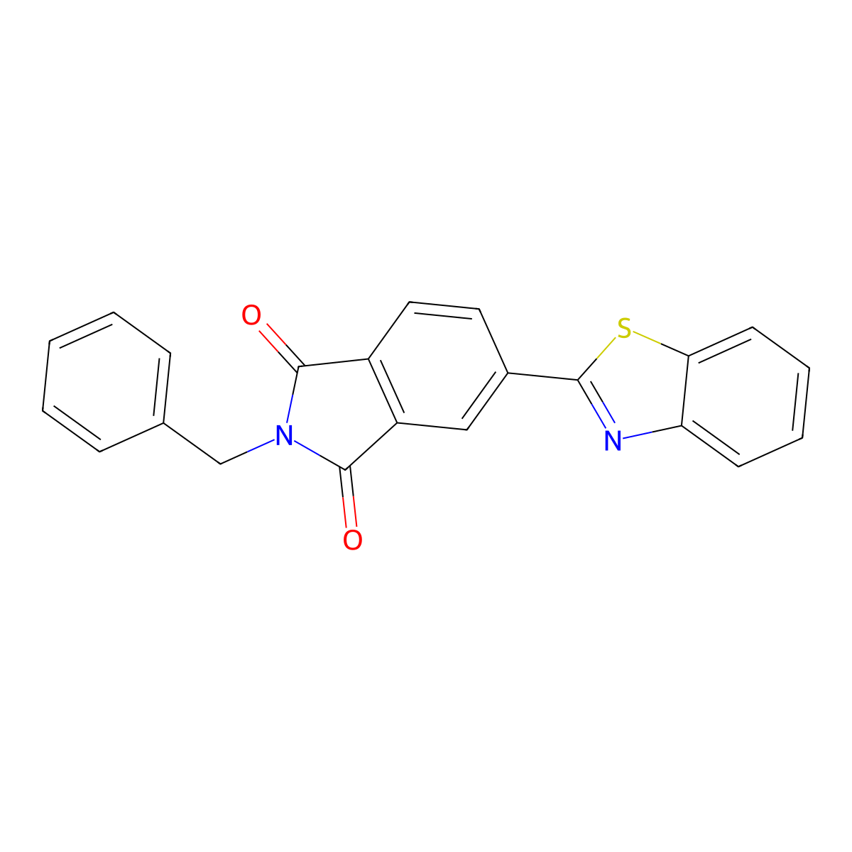 5-(1,3-Benzothiazol-2-yl)-2-benzylisoindole-1,3-dione molecular structure, CAS 665025-80-9