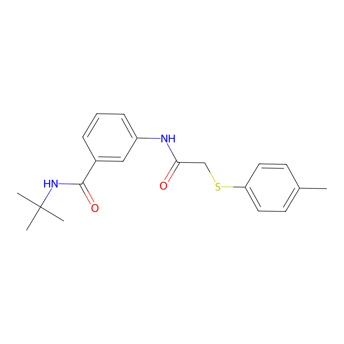 N-(tert-butyl)-3-({[(4-methylphenyl)thio]acetyl}amino)benzamide molecular structure, CAS 665025-94-5