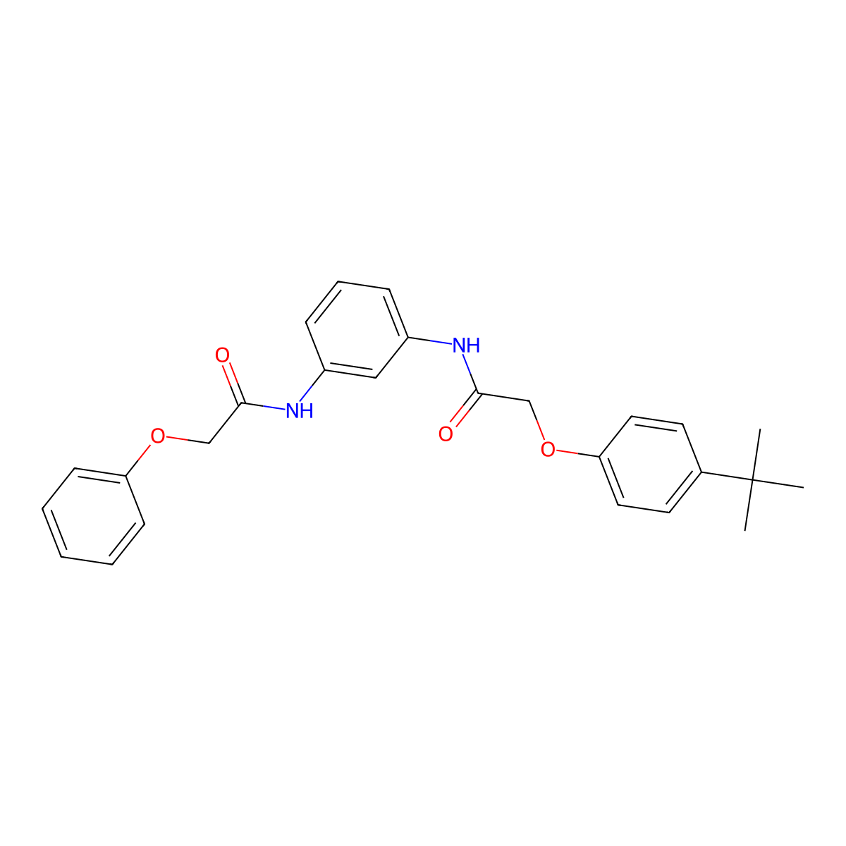 2-(4-tert-butylphenoxy)-N-{3-[(phenoxyacetyl)amino]phenyl}acetamide molecular structure, CAS 665025-98-9