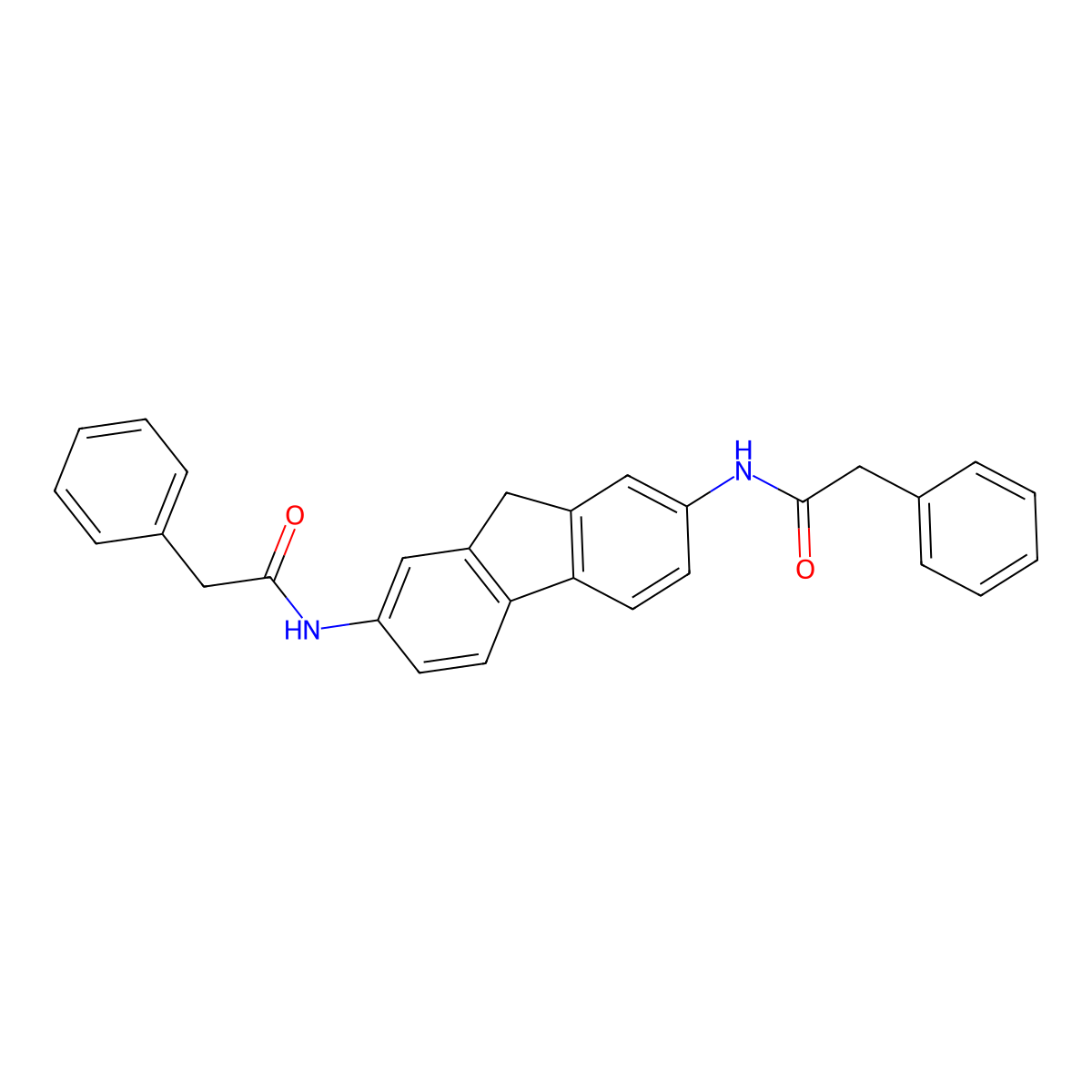 2-phenyl-N-[7-[(2-phenylacetyl)amino]-9H-fluoren-2-yl]acetamide molecular structure, CAS 665026-07-3