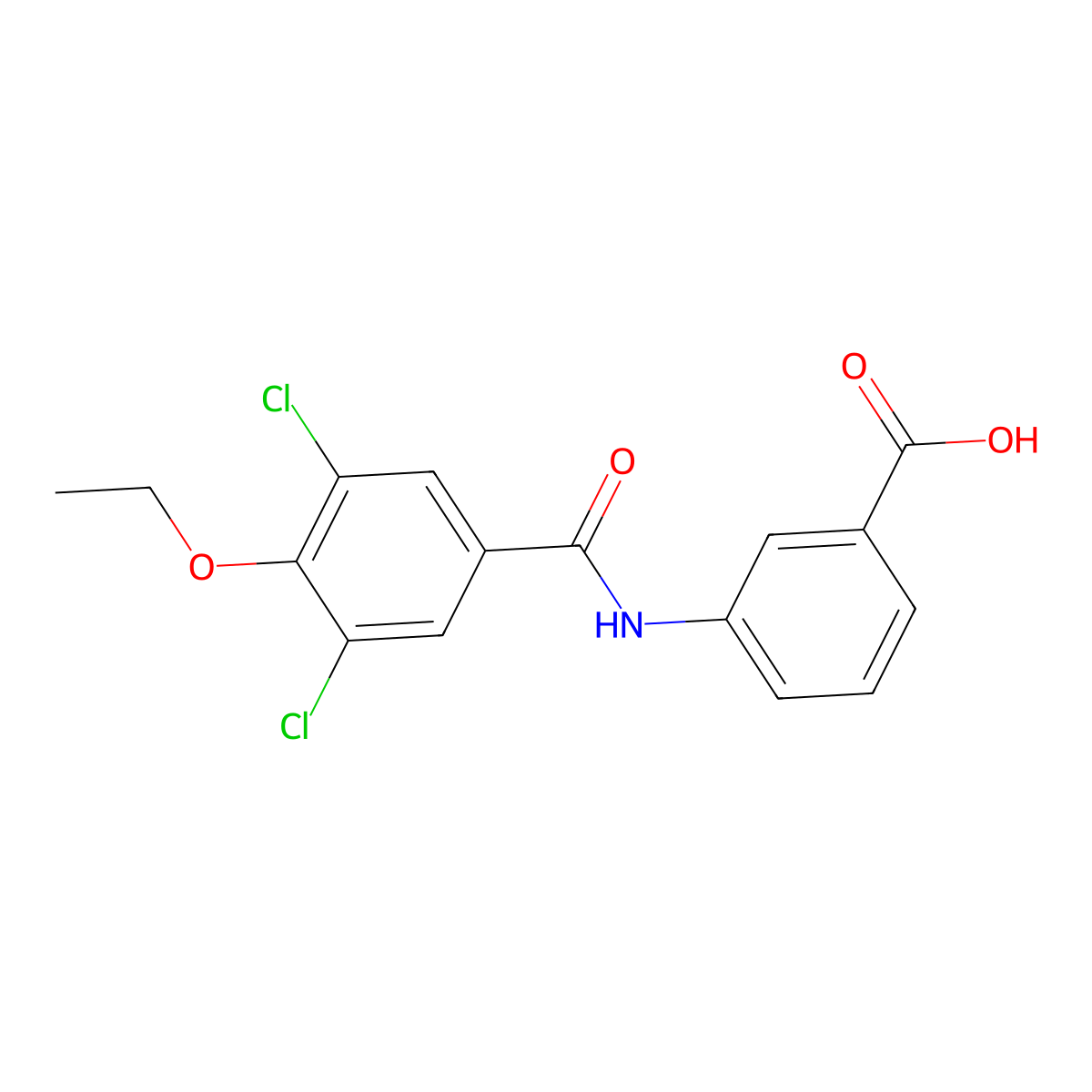 3-[(3,5-Dichloro-4-ethoxybenzoyl)amino]benzoic acid molecular structure, CAS 665026-11-9