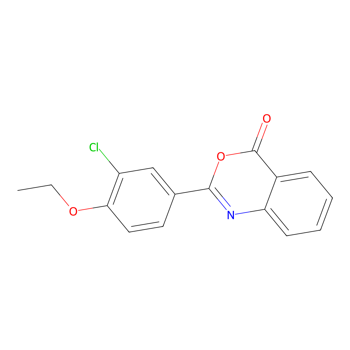 2-(3-Chloro-4-ethoxyphenyl)-3,1-benzoxazin-4-one molecular structure, CAS 665026-27-7
