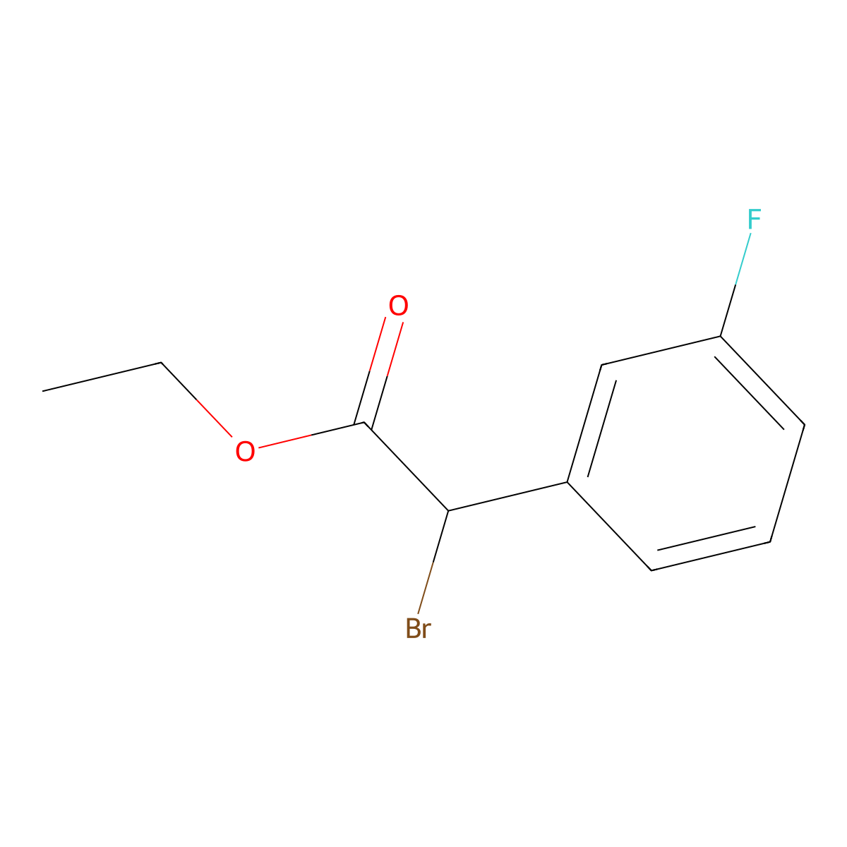 Ethyl 2-bromo-2-(3-fluorophenyl)acetate molecular structure, CAS 66504-00-5