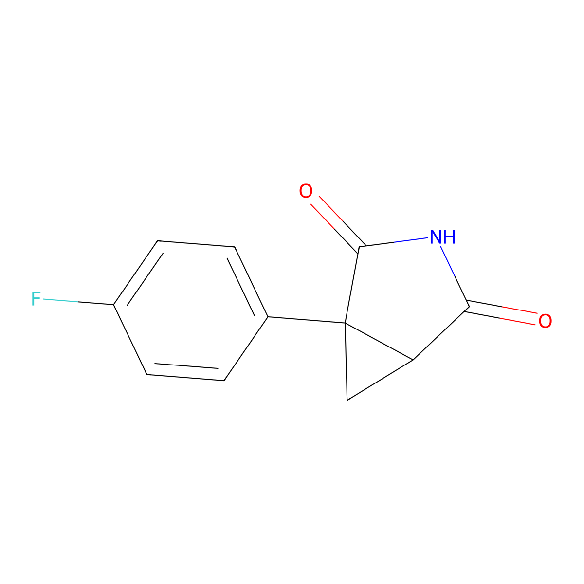 1-(4-Fluorophenyl)-3-azabicyclo[3.1.0]hexane-2,4-dione molecular structure, CAS 66504-49-2