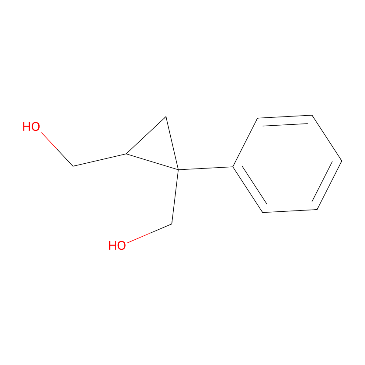 [(1S,2R)-2-(hydroxymethyl)-1-phenylcyclopropyl]methanol molecular structure, CAS 66504-95-8