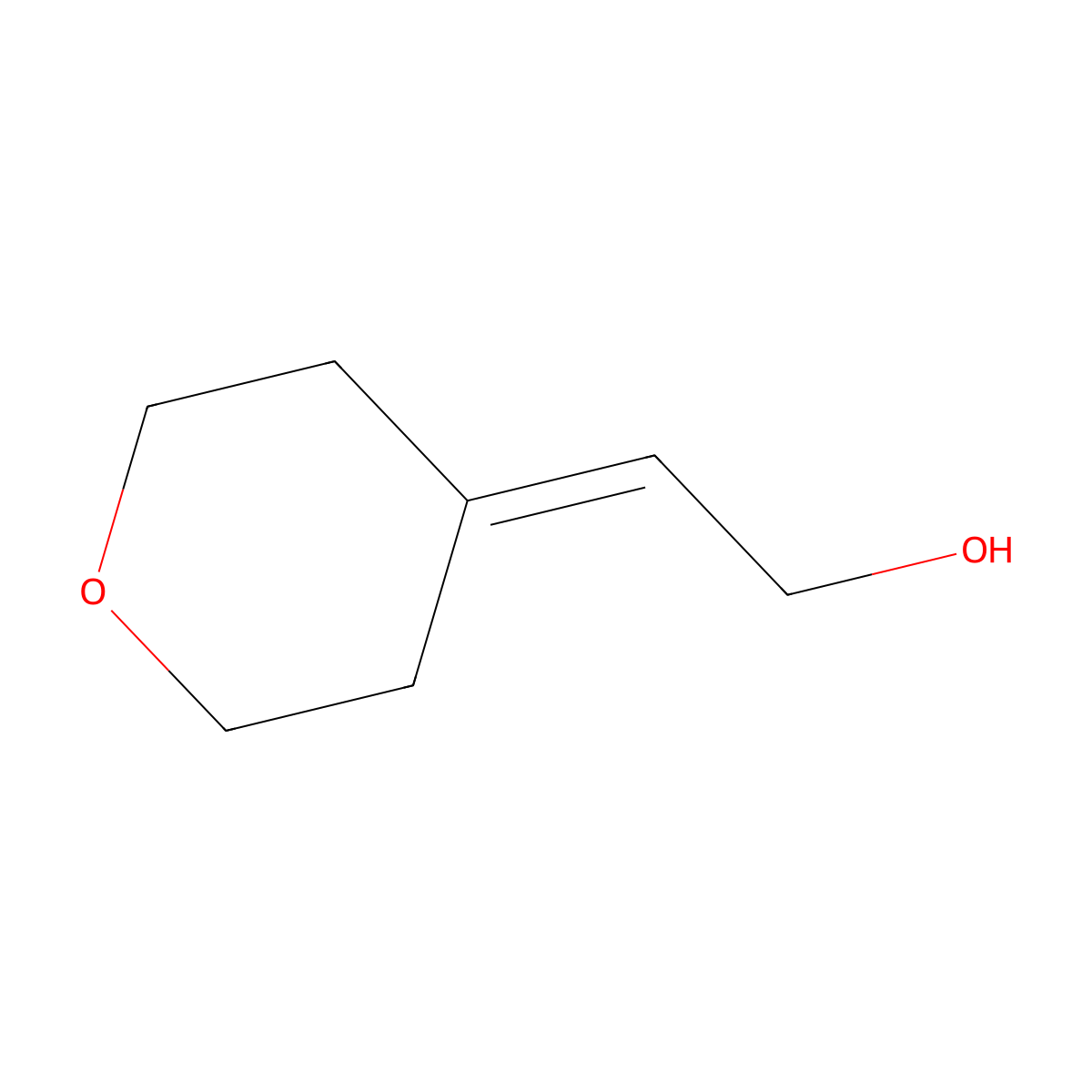 2-(Oxan-4-ylidene)ethan-1-ol molecular structure, CAS 66505-81-5