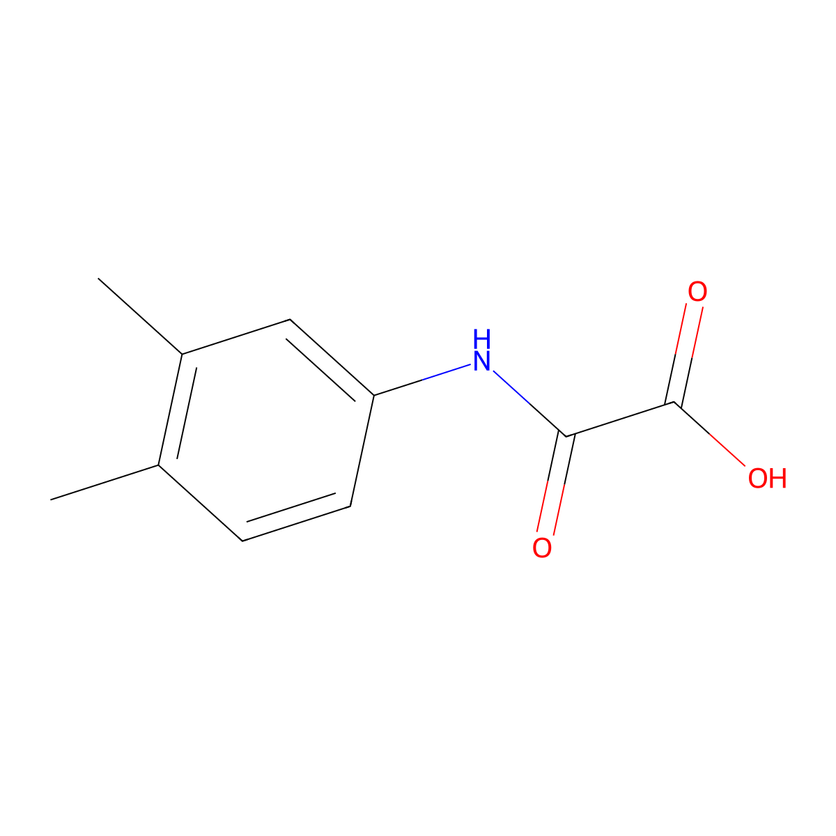 ((3,4-Dimethylphenyl)carbamoyl)formic acid molecular structure, CAS 665053-88-3