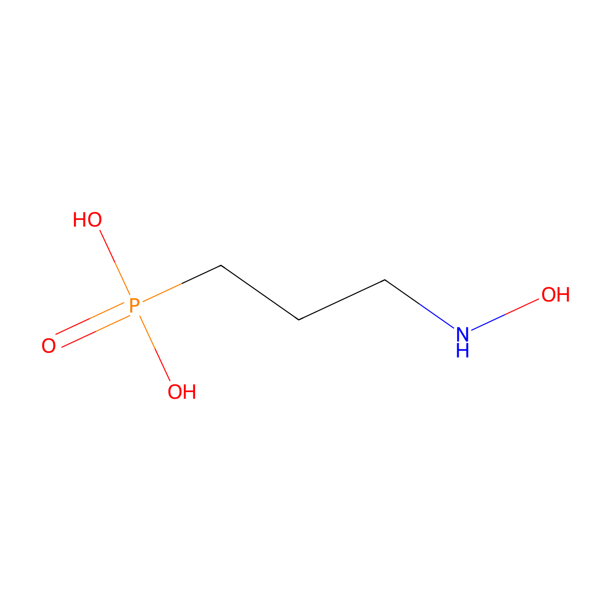3-(Hydroxyamino)propylphosphonic acid molecular structure, CAS 66508-11-0