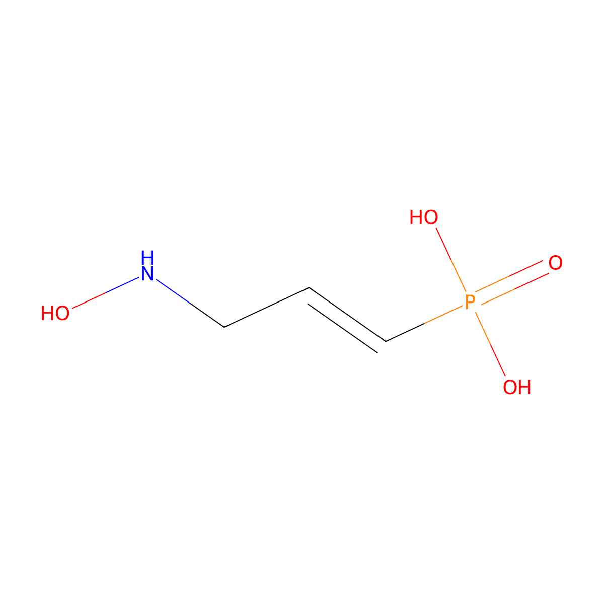 [(1E)-3-(hydroxyamino)prop-1-en-1-yl]phosphonic acid molecular structure, CAS 66508-29-0