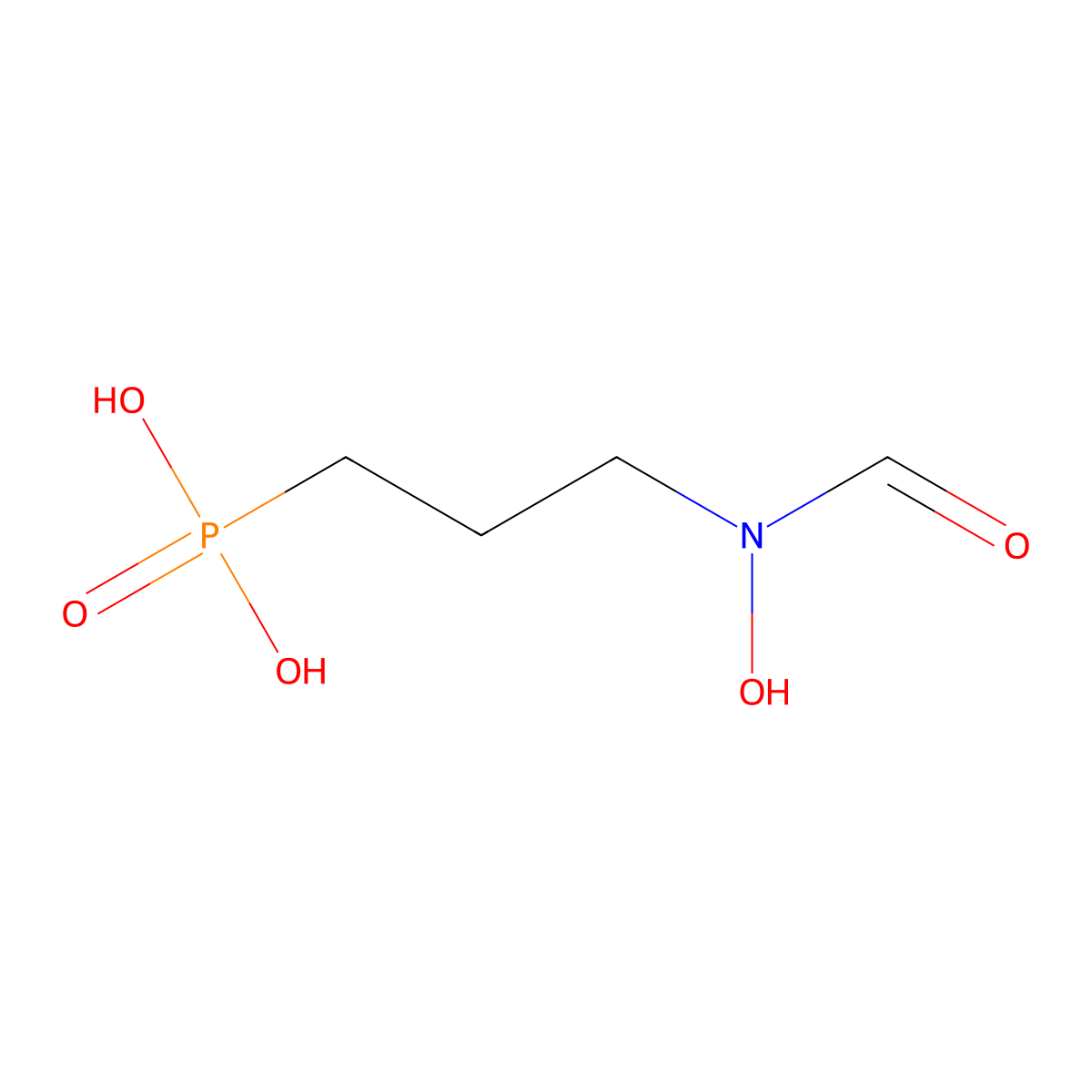 Fosmidomycin molecular structure, CAS 66508-53-0