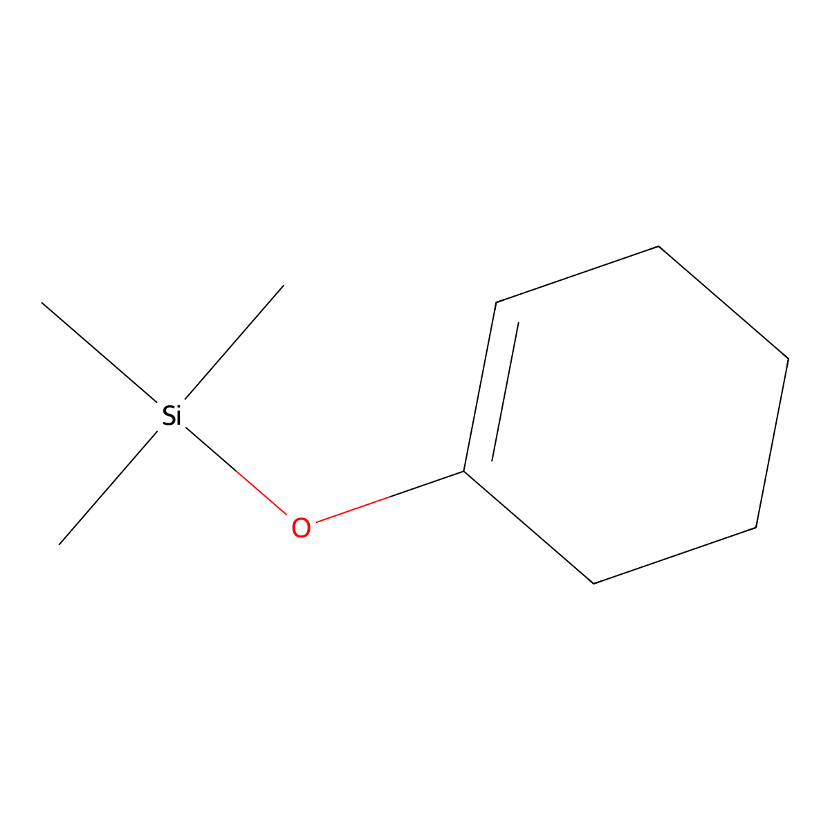 Cyclohexene, 1-((trimethylsilyl)oxy)- molecular structure, CAS 6651-36-1