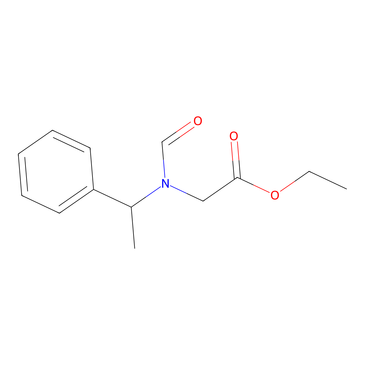 (R)-Ethyl 2-(N-(1-phenylethyl)formamido)acetate molecular structure, CAS 66514-85-0