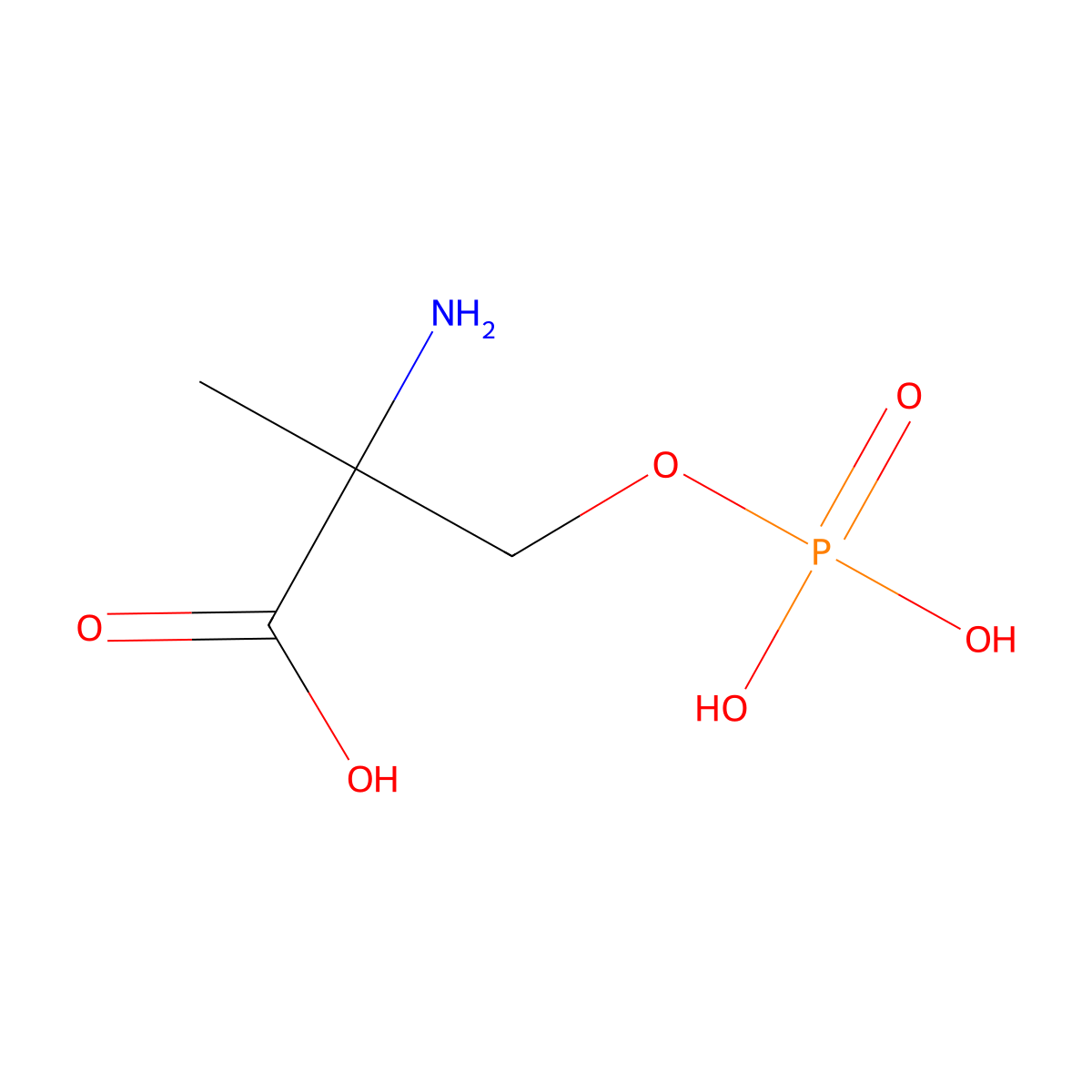 alpha-methylserine-O-phosphate molecular structure, CAS 66515-29-5
