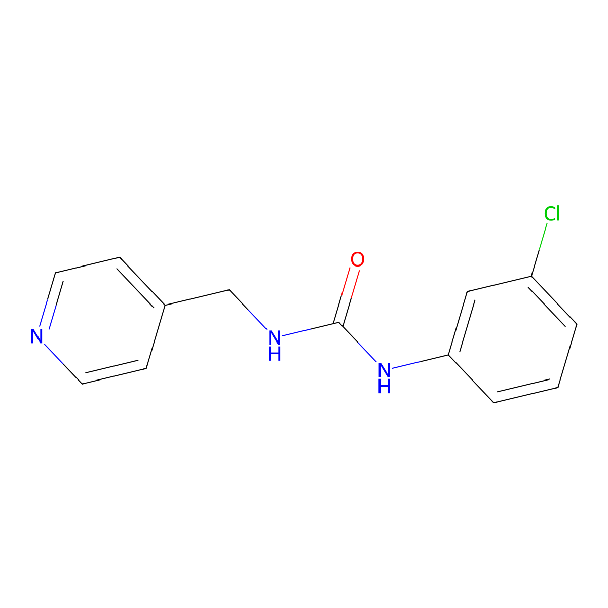 1-(3-Chlorophenyl)-3-(pyridin-4-ylmethyl)urea molecular structure, CAS 66517-46-2