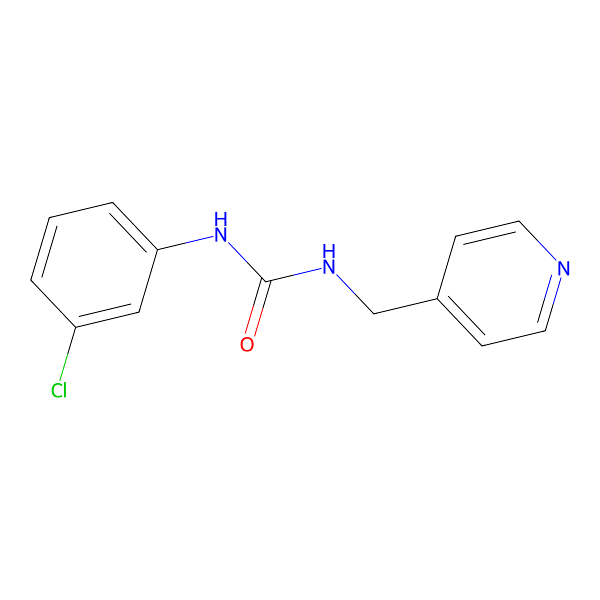 1-(3-Chlorophenyl)-3-(pyridin-4-ylmethyl)urea molecular structure, CAS 66517-46-2