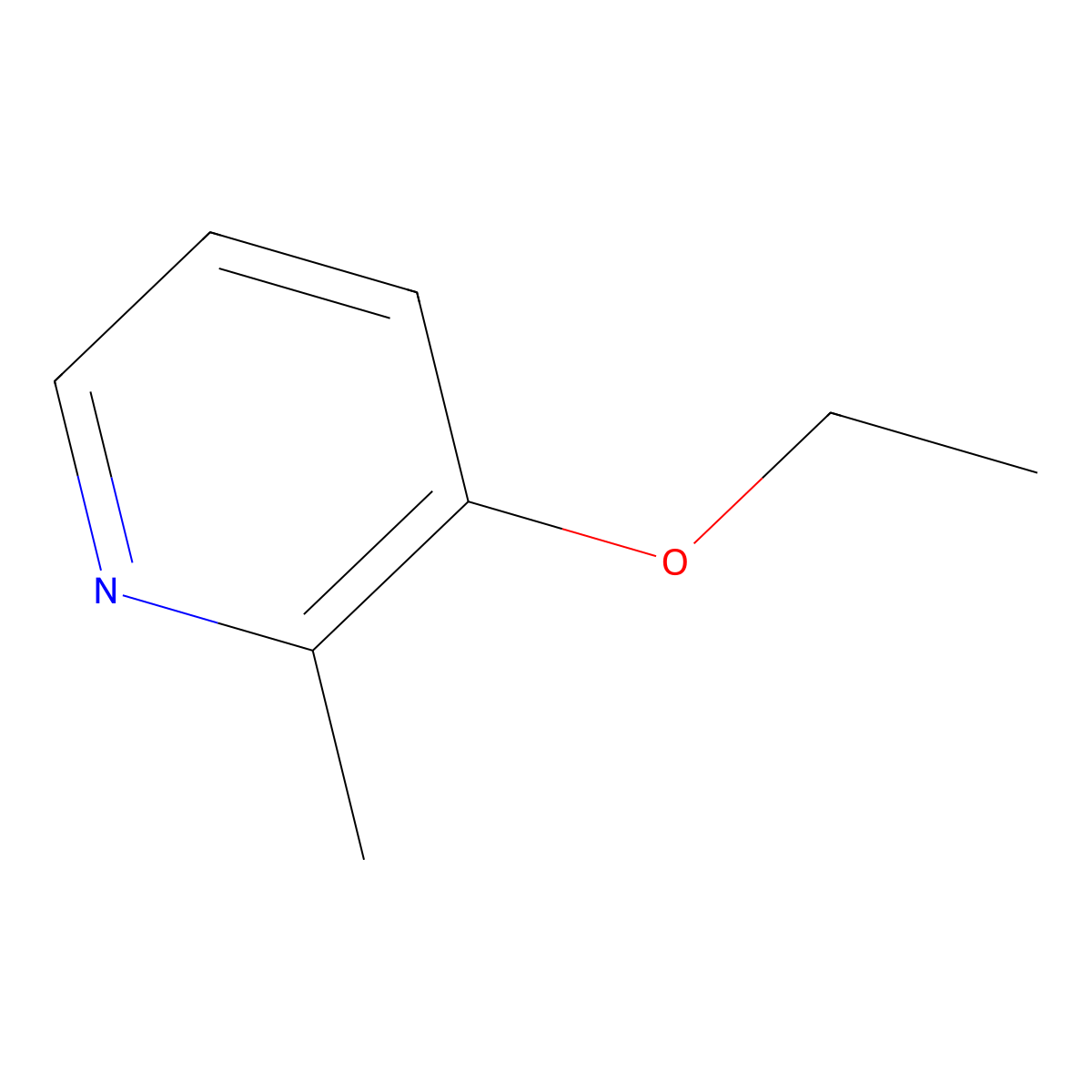 3-Ethoxy-2-methylpyridine molecular structure, CAS 6652-01-3