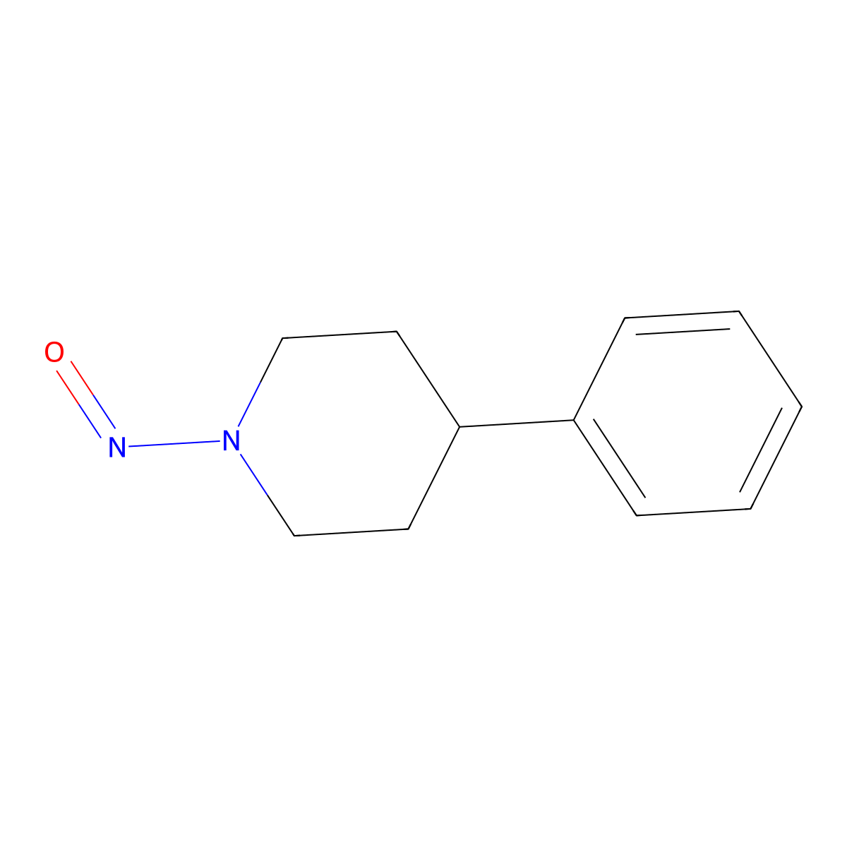 1-Nitroso-4-phenylpiperidine molecular structure, CAS 6652-04-6