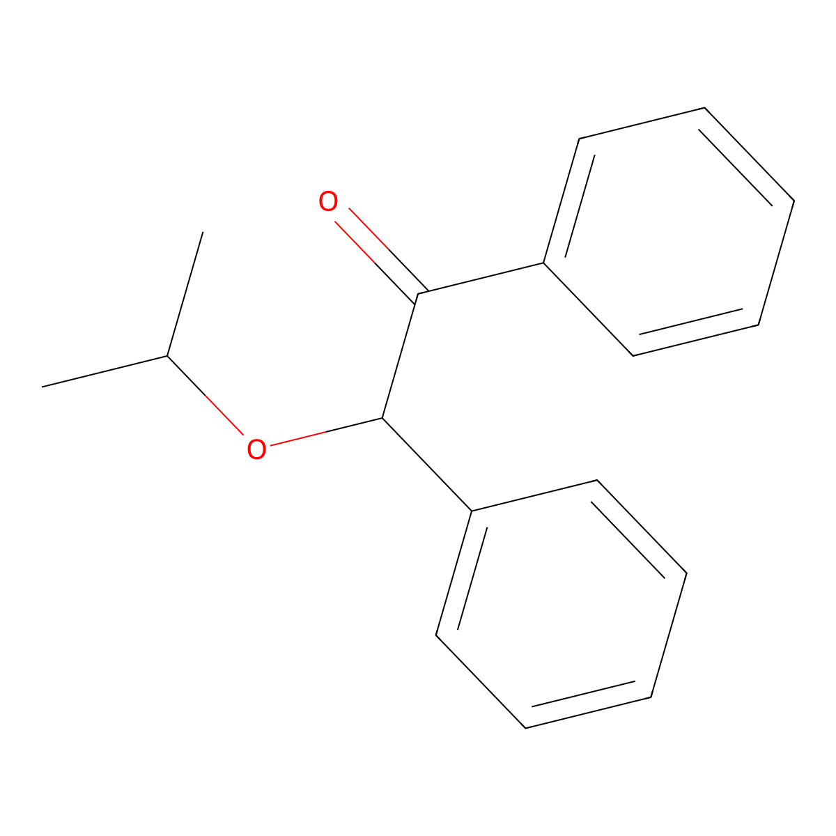 Ethanone, 2-(1-methylethoxy)-1,2-diphenyl- molecular structure, CAS 6652-28-4