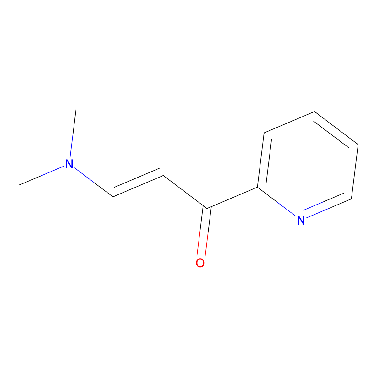 3-Dimethylamino-1-(2-pyridyl)prop-2-en-1-one molecular structure, CAS 66521-54-8