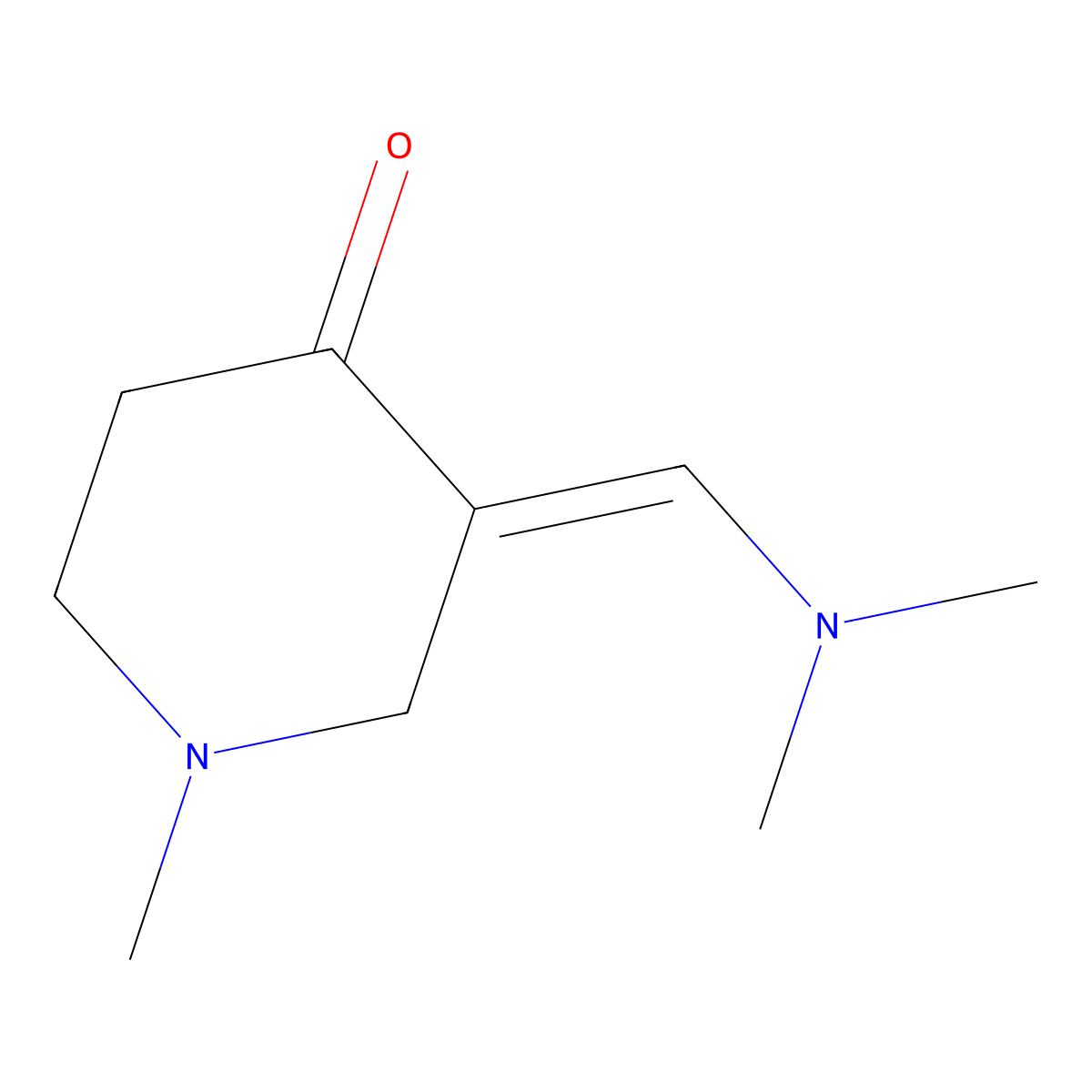 3-(Dimethylaminomethylidene)-1-methylpiperidin-4-one molecular structure, CAS 66521-58-2
