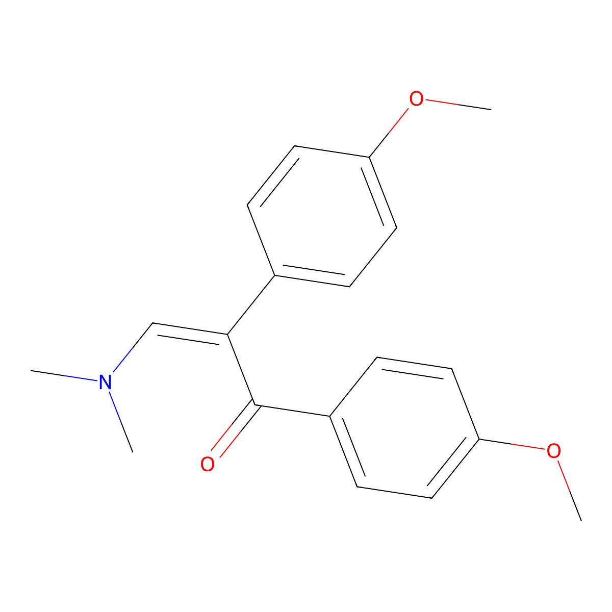 3-(Dimethylamino)-1,2-bis(4-methoxyphenyl)-2-propen-1-one molecular structure, CAS 66521-59-3