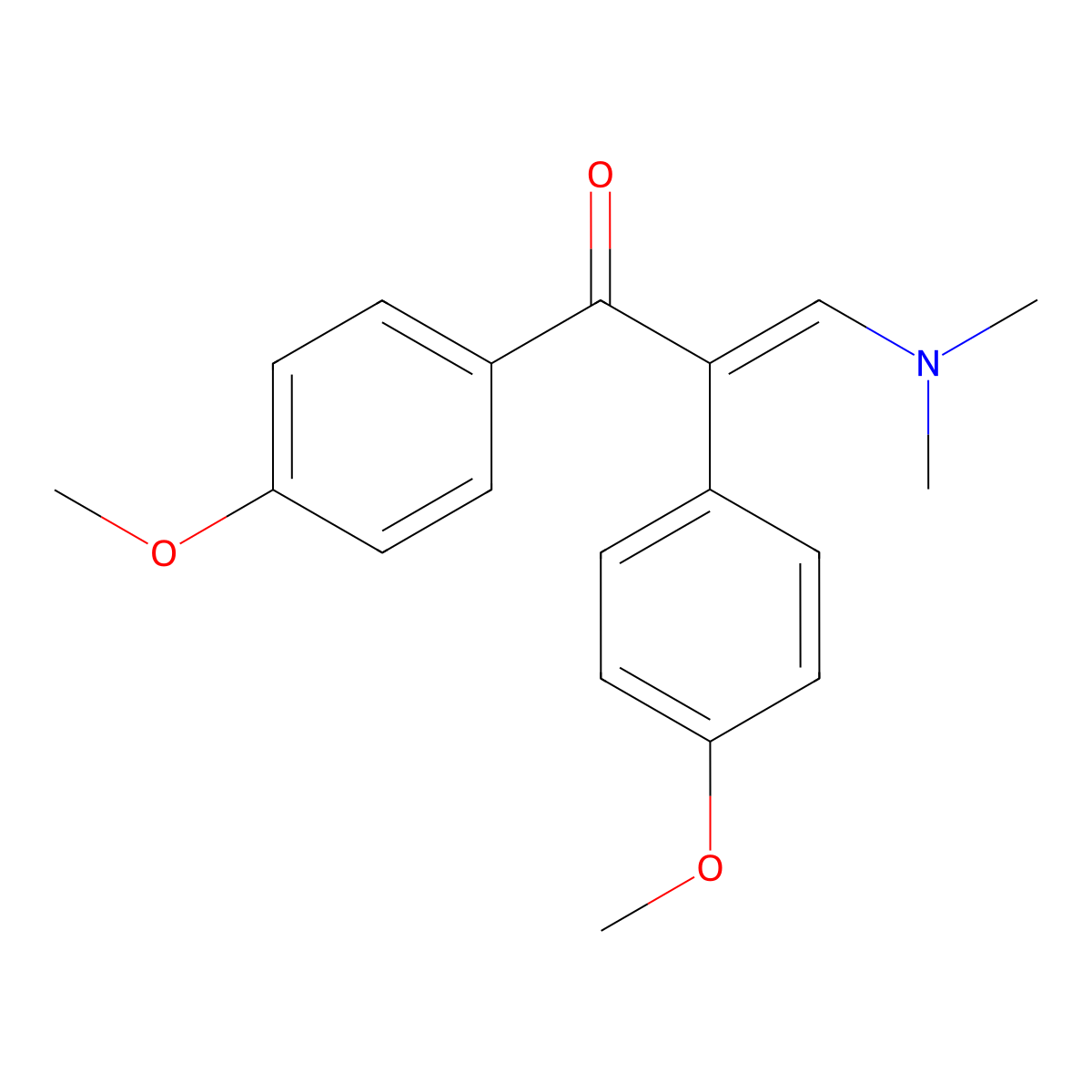 3-(Dimethylamino)-1,2-bis(4-methoxyphenyl)-2-propen-1-one molecular structure, CAS 66521-59-3