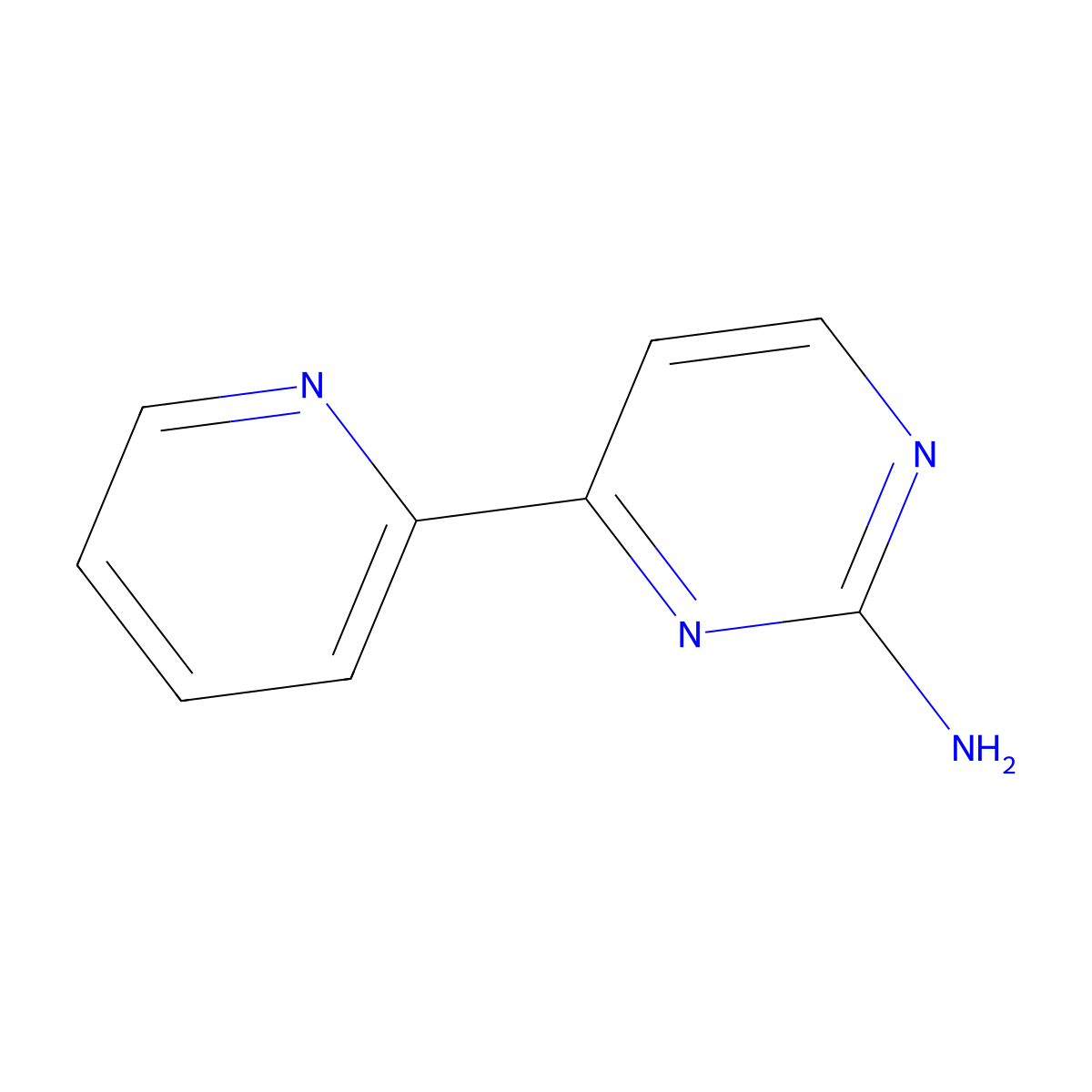 4-(Pyridin-2-yl)pyrimidin-2-amine molecular structure, CAS 66521-65-1