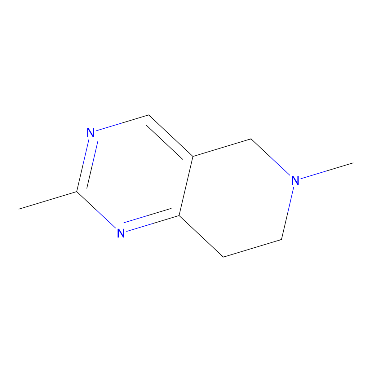 2,6-Dimethyl-5,6,7,8-tetrahydropyrido[4,3-d]pyrimidine molecular structure, CAS 66521-81-1