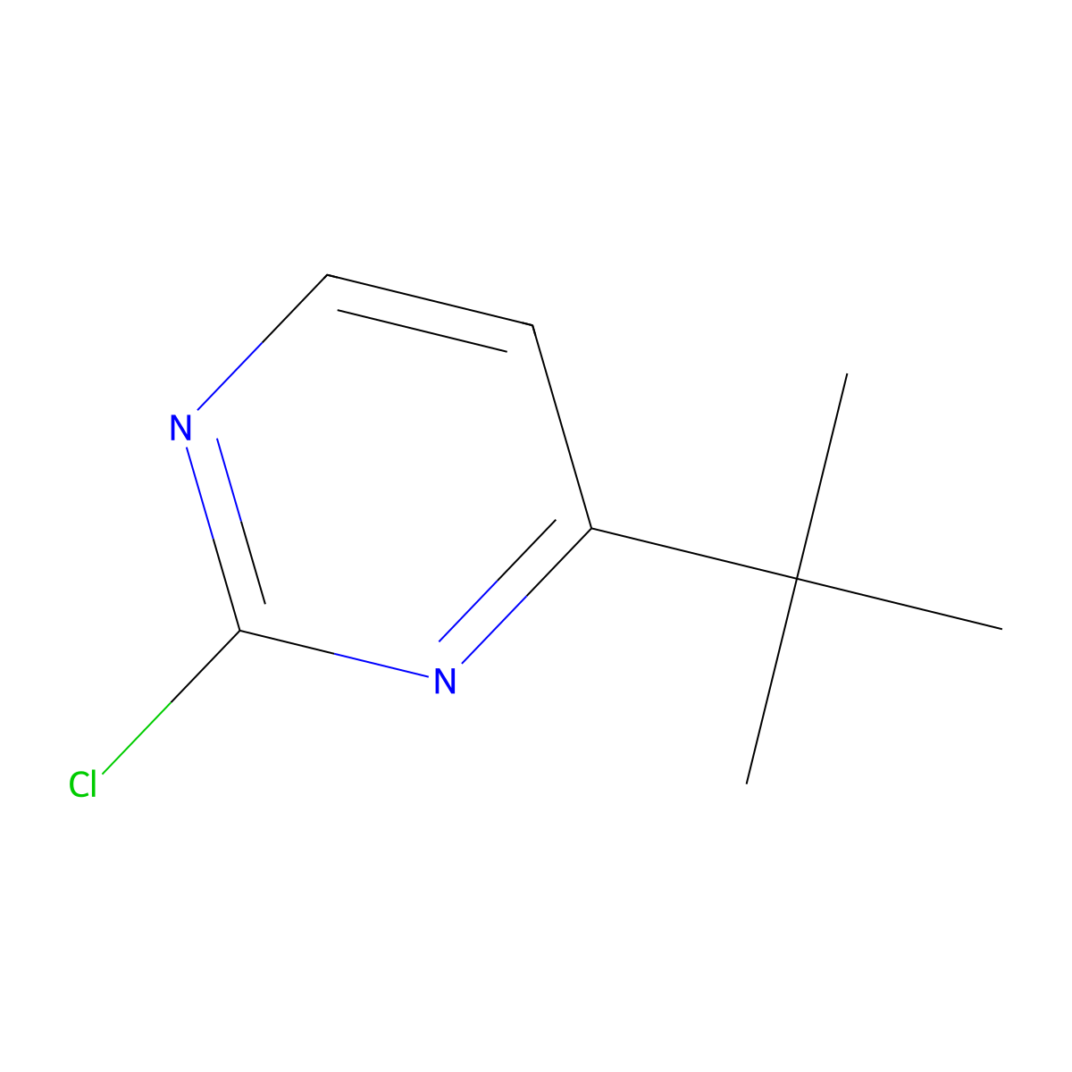 4-Tert-butyl-2-chloropyrimidine molecular structure, CAS 66522-06-3