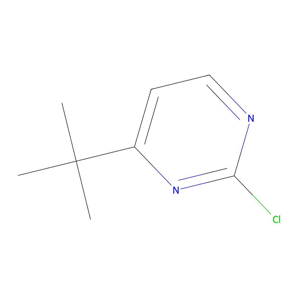 4-Tert-butyl-2-chloropyrimidine molecular structure, CAS 66522-06-3