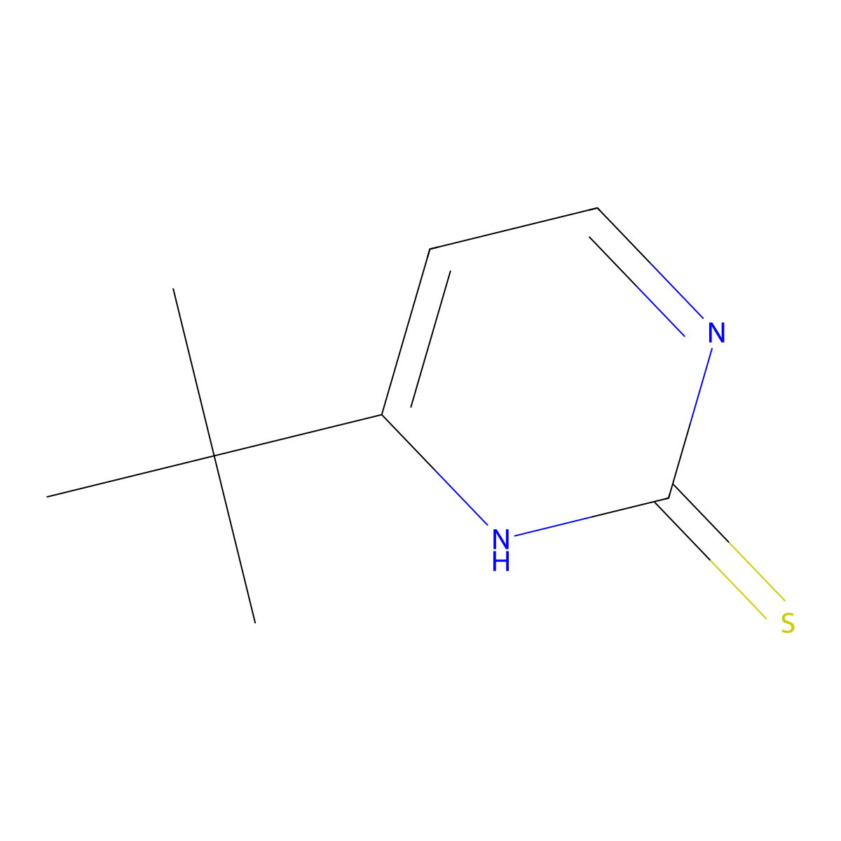 4-tert-butyl-1H-pyrimidine-2-thione molecular structure, CAS 66522-11-0